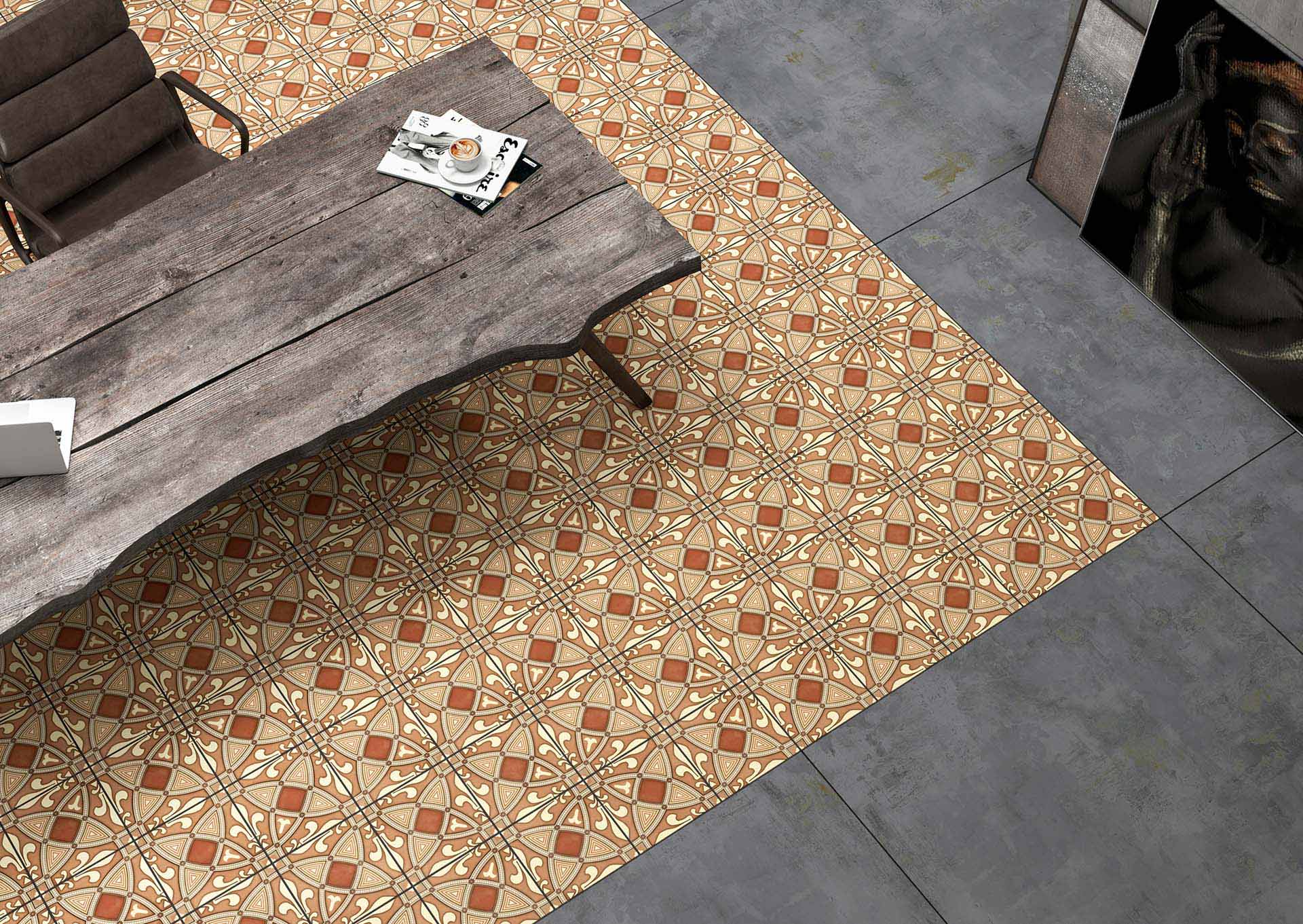 suelo hidráulico antiguo