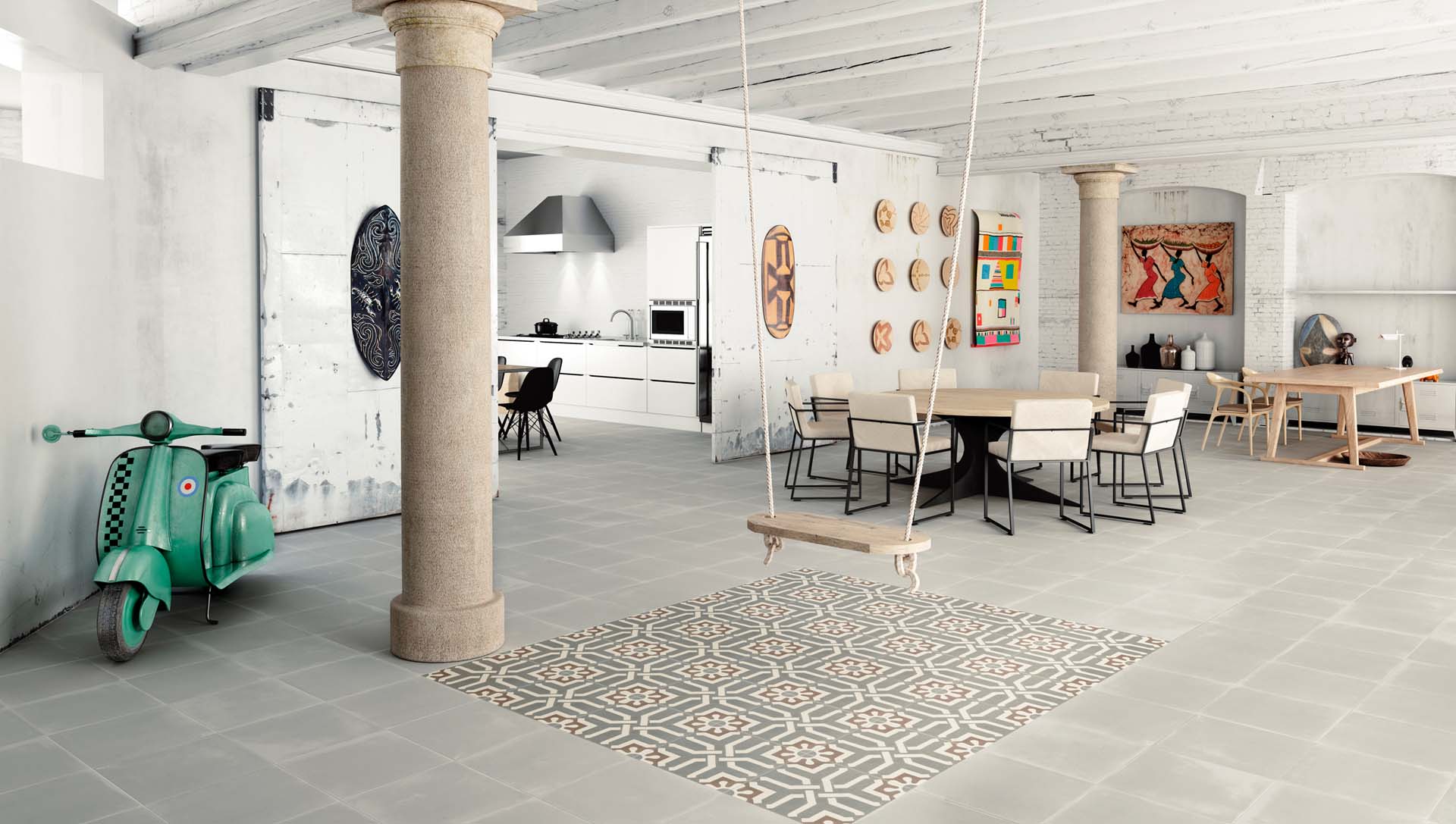 cocina abierta al recibidor