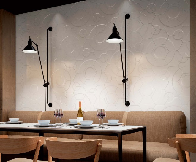 Intuition White Wave Hexagon Hex 25X30