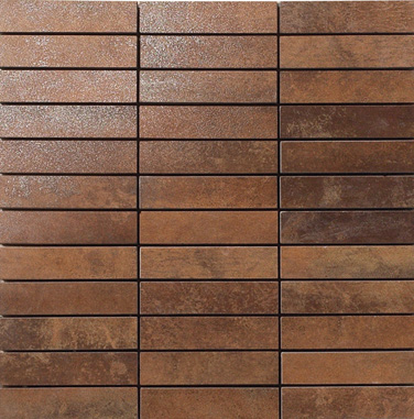 Metal Copper Lappato Mosaico 2,5X10 Mos 30X30