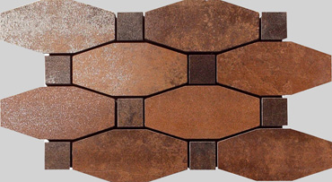 Metal Copper Lappato Mosaico Blend 15X25