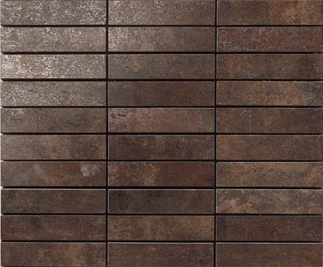 Metal Titanium Lappato Mosaico 2,5X10 Mos 30X30