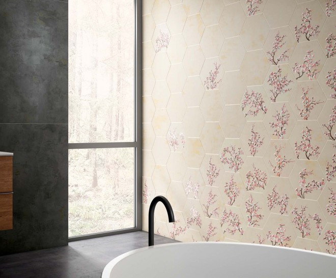 Mood Ivory Decor Hexagon Hex 25X30