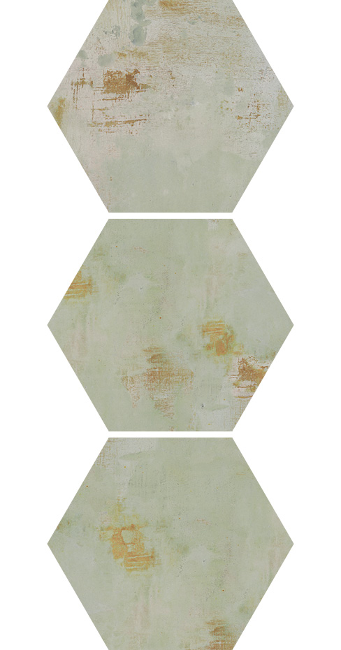 Mood Green Natural Hexagon Hex 25X30