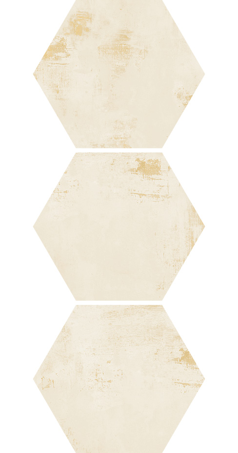 Mood Ivory Natural Hexagon Hex 25X30