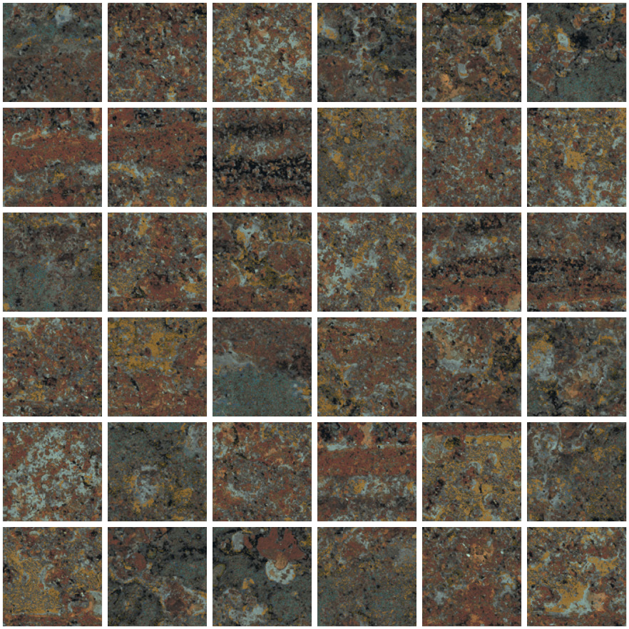 Rust Green Nat Mos 5X5 30X30