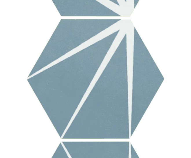Starline Blue Natural Hexagon Hex 25X30