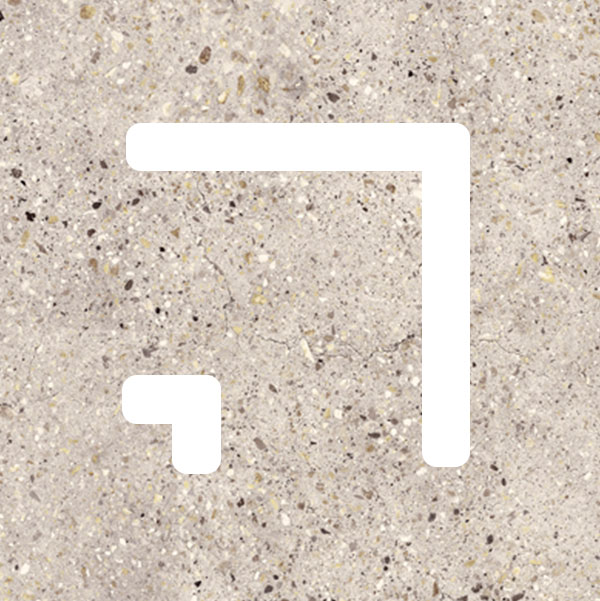 Wind Ivory 2Cm Drain Ang 25X25